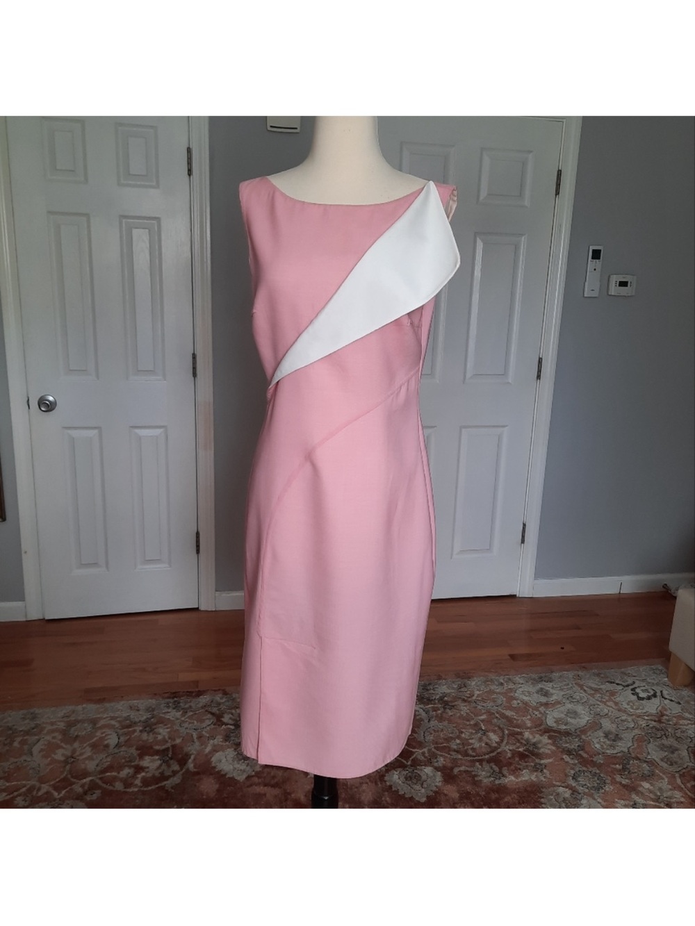 Oscar de la Renta Pink Midi Sheath Dress— Vintage
